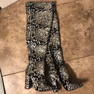 Over The Knee Embroidered Boots